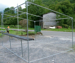 Ossature stand avec buvette avant